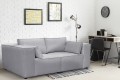 Sofa nierozkładana POLLY 2ER z pufą - tkanina Hold Me 33 - REDAM MEBLE