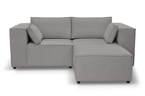 Sofa nierozkładana POLLY 2ER z pufą - tkanina Hold Me 34 - REDAM MEBLE