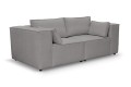 Sofa nierozkładana POLLY 2ER z pufą - tkanina Hold Me 34 - REDAM MEBLE