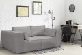 Sofa nierozkładana POLLY 2ER z pufą - tkanina Hold Me 34 - REDAM MEBLE