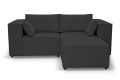 Sofa nierozkładana POLLY 2ER z pufą - tkanina Hold Me 35 - REDAM MEBLE