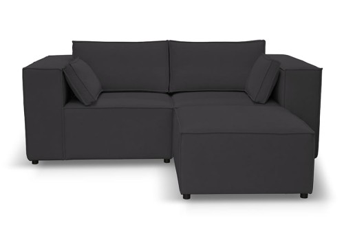 Sofa nierozkładana POLLY 2ER z pufą - tkanina Hold Me 35 - REDAM MEBLE