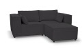 Sofa nierozkładana POLLY 2ER z pufą - tkanina Hold Me 35 - REDAM MEBLE
