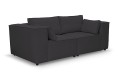 Sofa nierozkładana POLLY 2ER z pufą - tkanina Hold Me 35 - REDAM MEBLE
