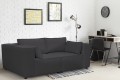 Sofa nierozkładana POLLY 2ER z pufą - tkanina Hold Me 35 - REDAM MEBLE